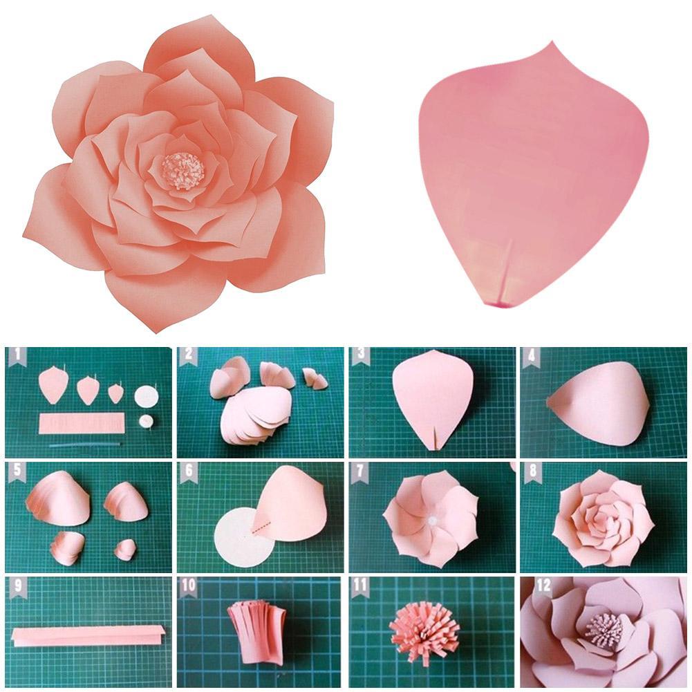 30cm Paper Flower Backdrop Wall Large Rose Flowers Diy Wedding Party Decor Ebay