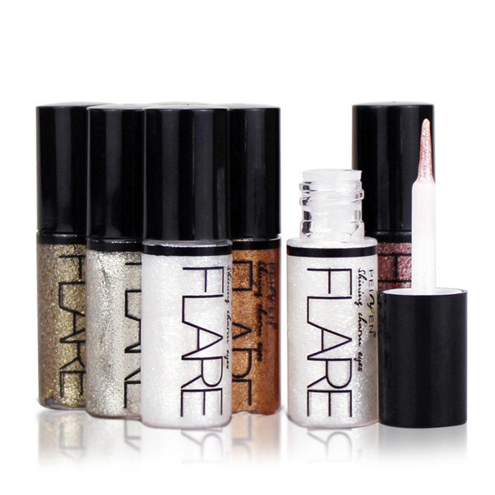 thumbnail image 3 of SGACAI Delineadores de ojos brillantes, pigmento de maquillaje, color plata, oro rosa, purpurina líquida, 3 of 7