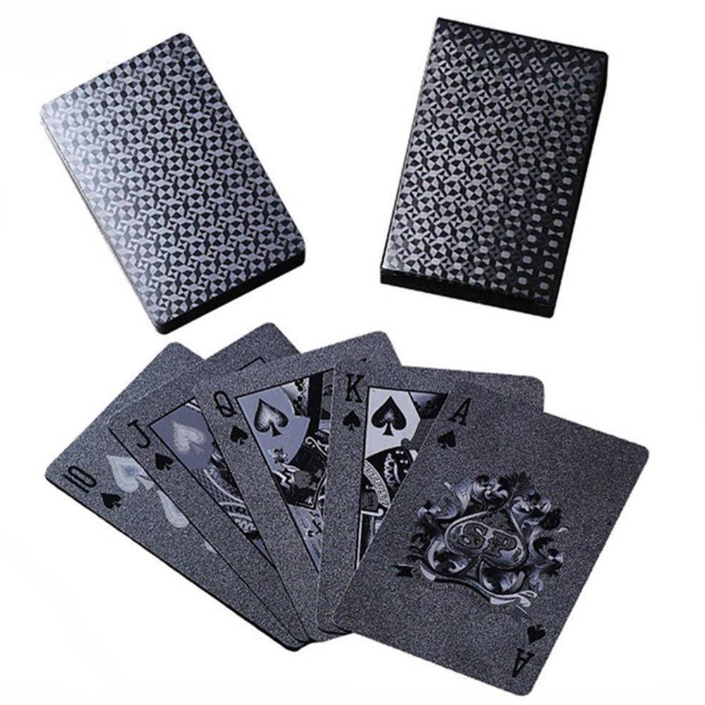 Waterproof Black Diamond Poker Creative Standard Playing Cards Magic Tricks Tool