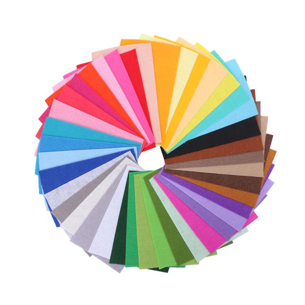 41X Mixed Color Soft Nonwoven Felt Fabric Sheets 15x15cm DIY Craft Patchwork Hot