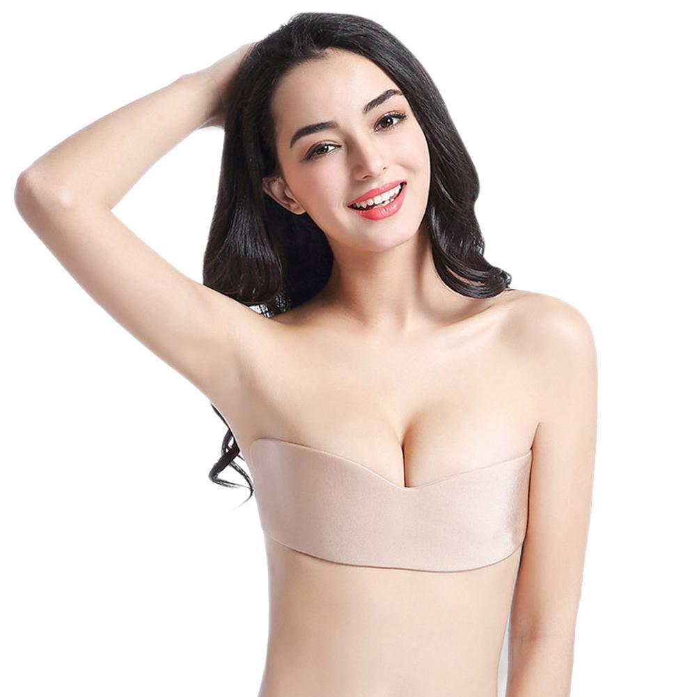 Buy Women Fashio Self Adhesive 2019 Strapless Bras Blackless Push Up