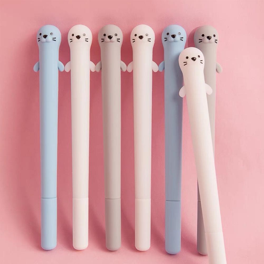 Cartoon Otter Gelstift Schwarz Ink Pen Kawaii Schreibwaren Schule Bürobedarf 0.5