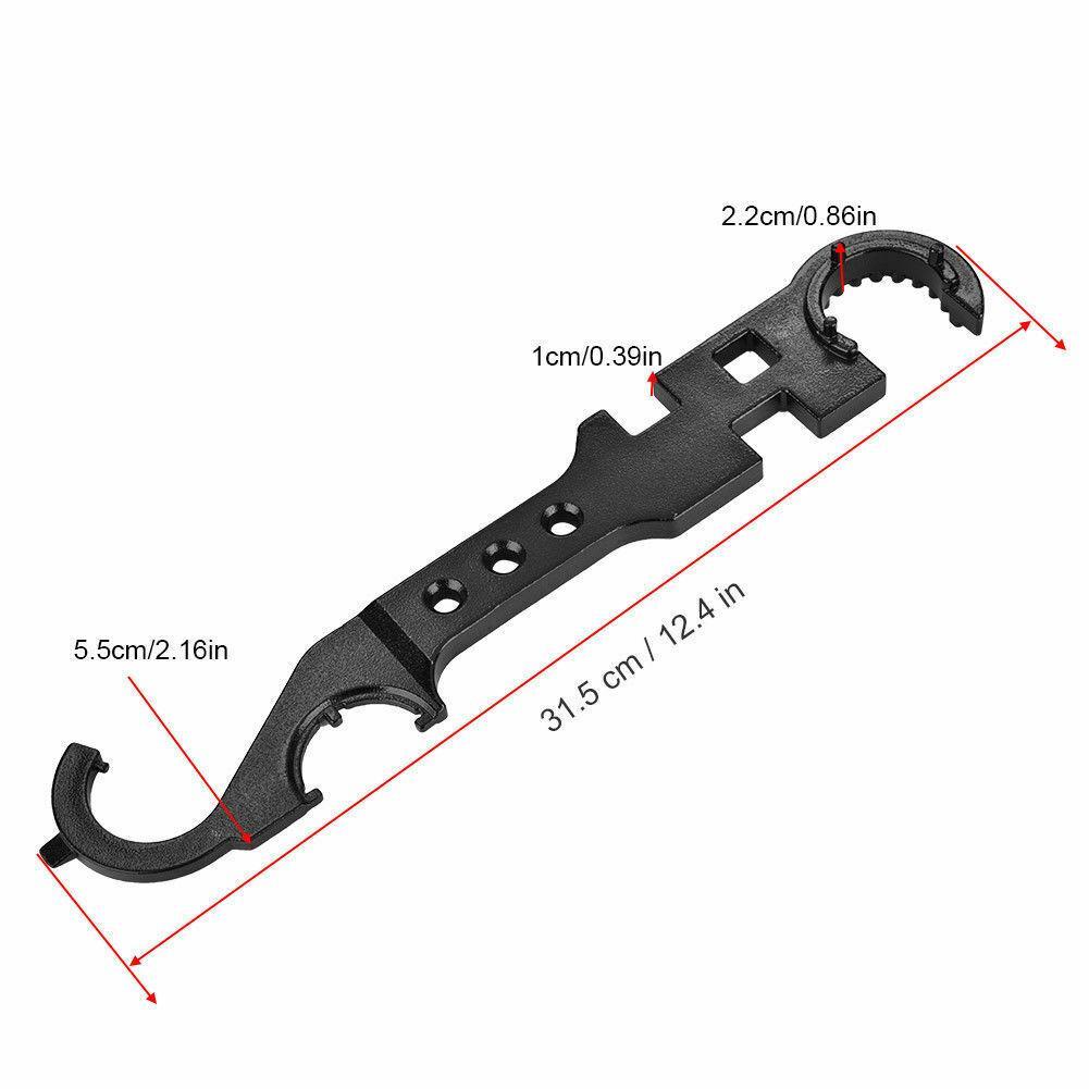 AR15/M4 CombatWrench Multi Barrel Nut Spanner Steel Outdoor Tactical