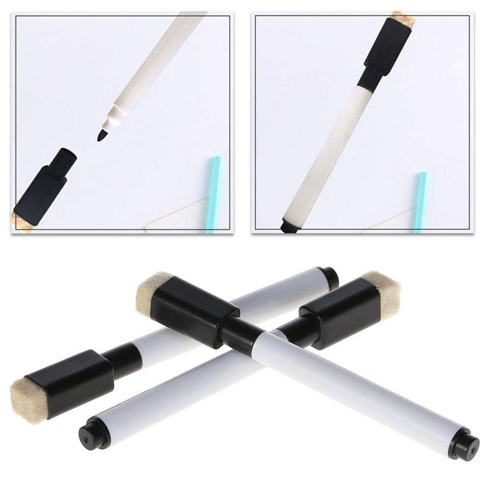 5X Whiteboard Pen Erasable Dry White Board Markers Black Ink Fine Size