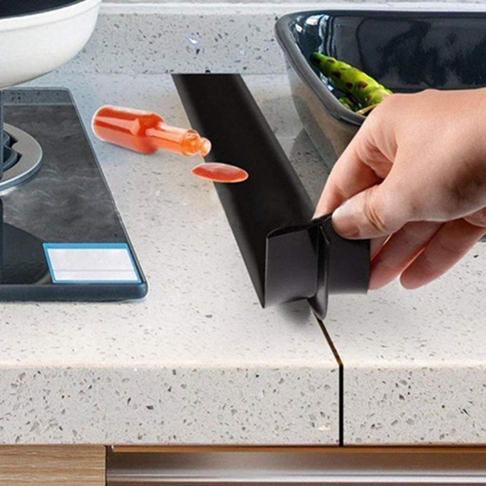 Silicone Kitchen Stove Counter Gap Cover Oven Guard Seal Slit Filler Tool Charm