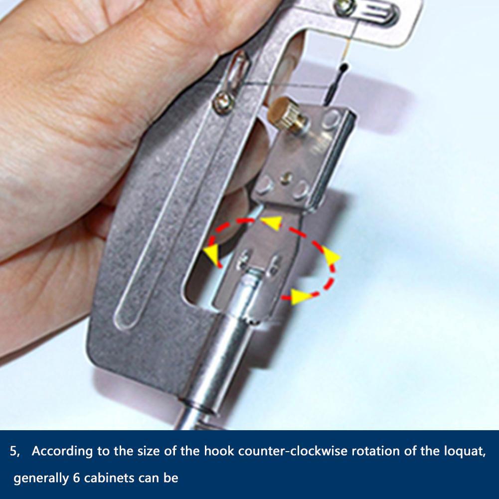Stainless Steel Semi Automatic Fishing Hook Line Tier Device Tie Gadget X3Y2
