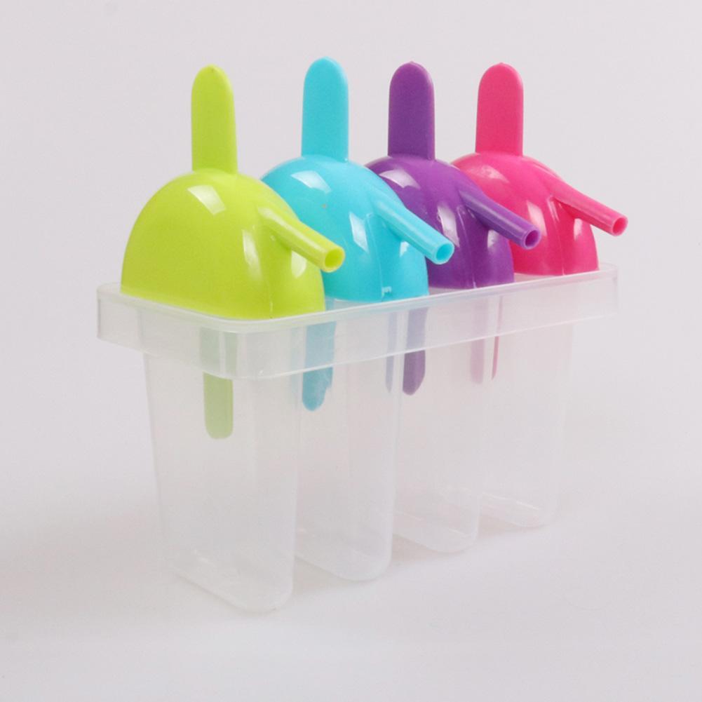 4 Farben 8pcs Wiederverwendbar Diy Gefrierschrank Eis Am Stiel-Bereiter Form Set