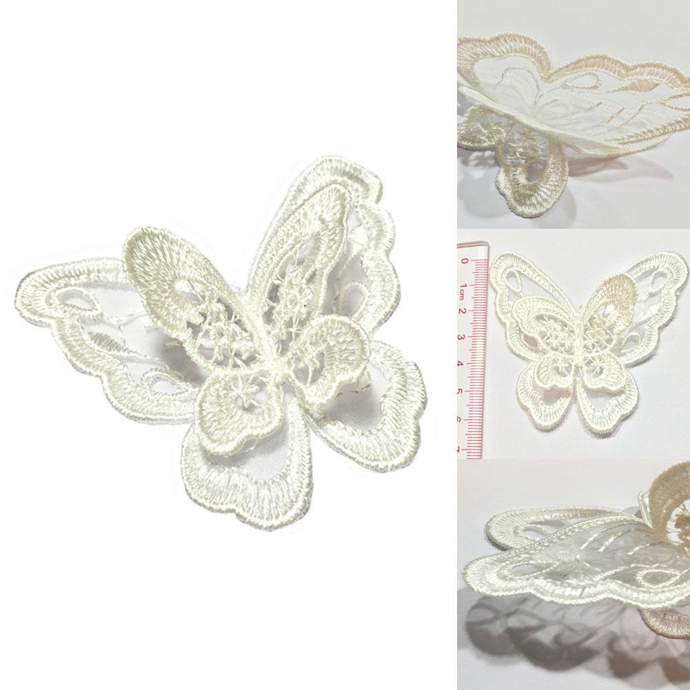 10x 3D Butterfly Embroidered Patch Set Sew on-Embroidery Applique Dress Clothing