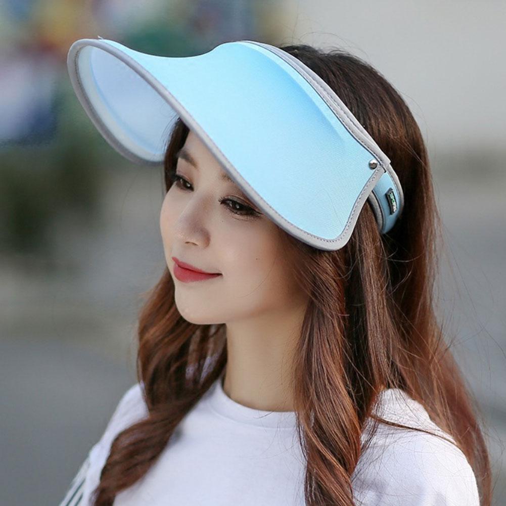 Frauen Masken Hut Sommer Sonne Strand Damen Faltbarer Roll Up Wide Brim Cap