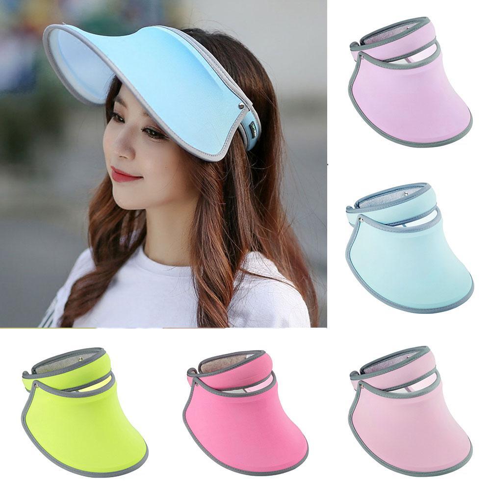 Frauen Masken Hut Sommer Sonne Strand Damen Faltbarer Roll Up Wide Brim Cap