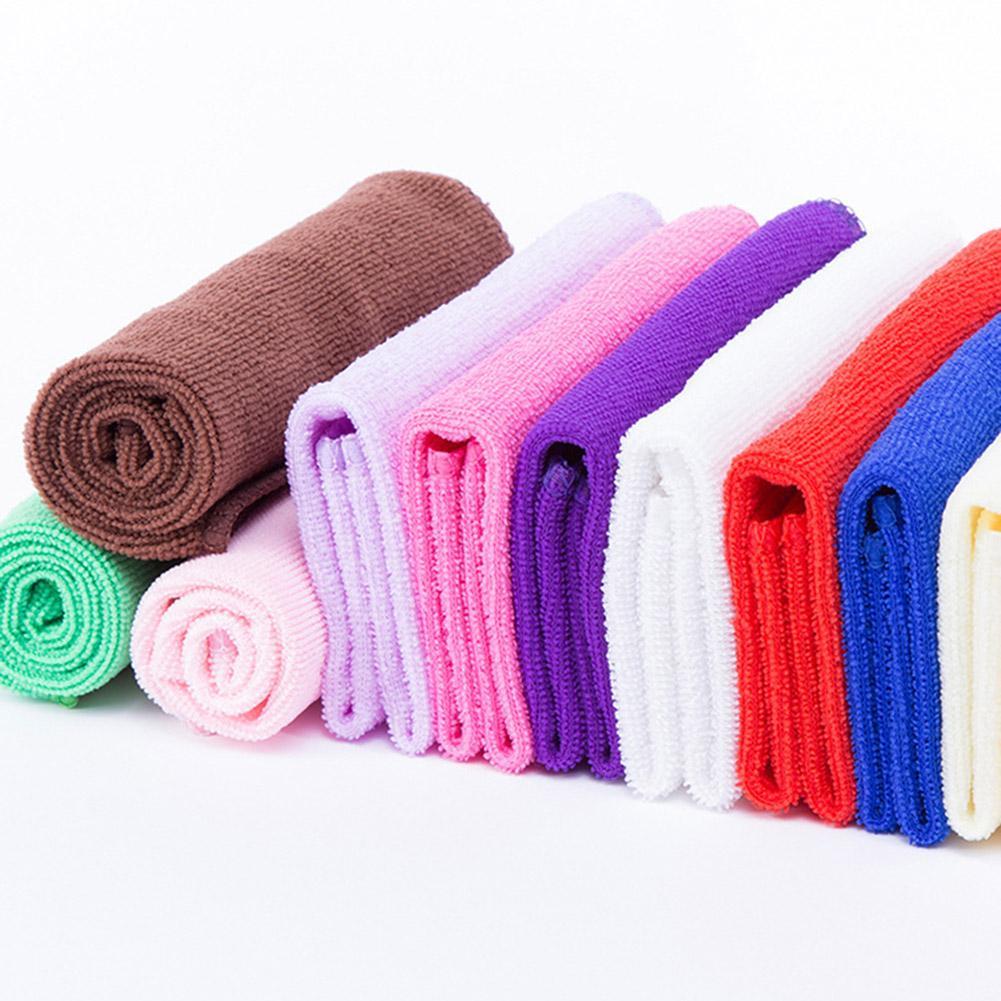 5pcs//Lot Square Microfiber Face Hand Car Cloth Towel House Cleaning 25*25cm
