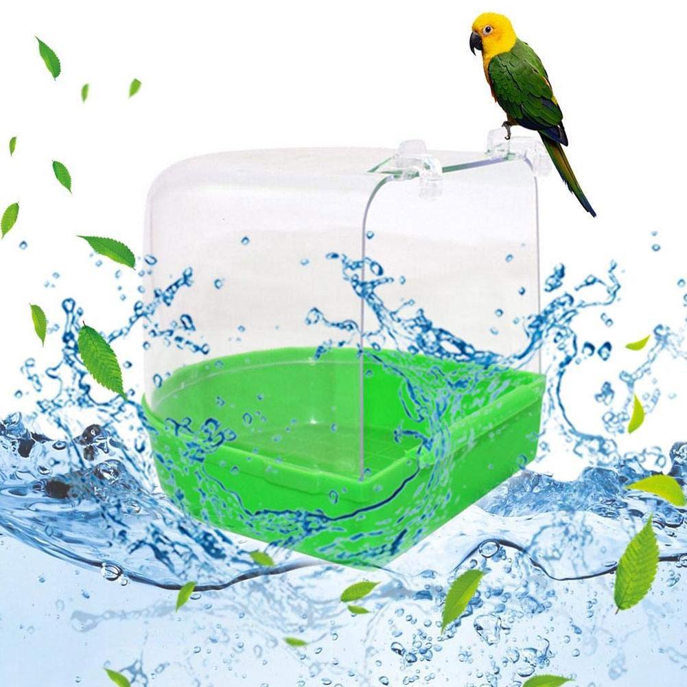 Clean Parrot Bird Bathtub Box Bird Bath Shower Standing Wash Box