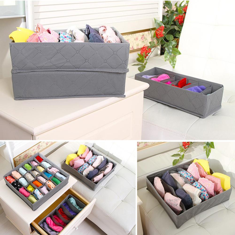 3X Closet Organizer Box für Unterwäsche BH Socken Krawatten Schals Speicher neu