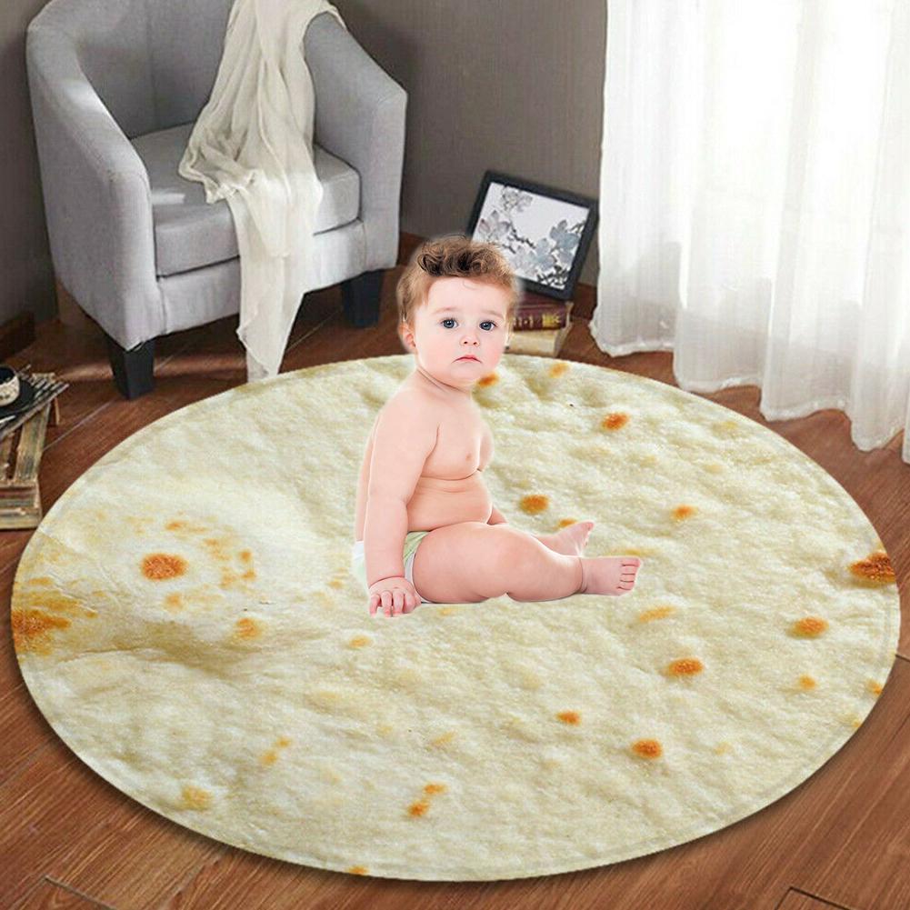 Tortilla Blanket Burrito 60" Blanket with Baby Hat Corn and Flour Tortilla Z8C5