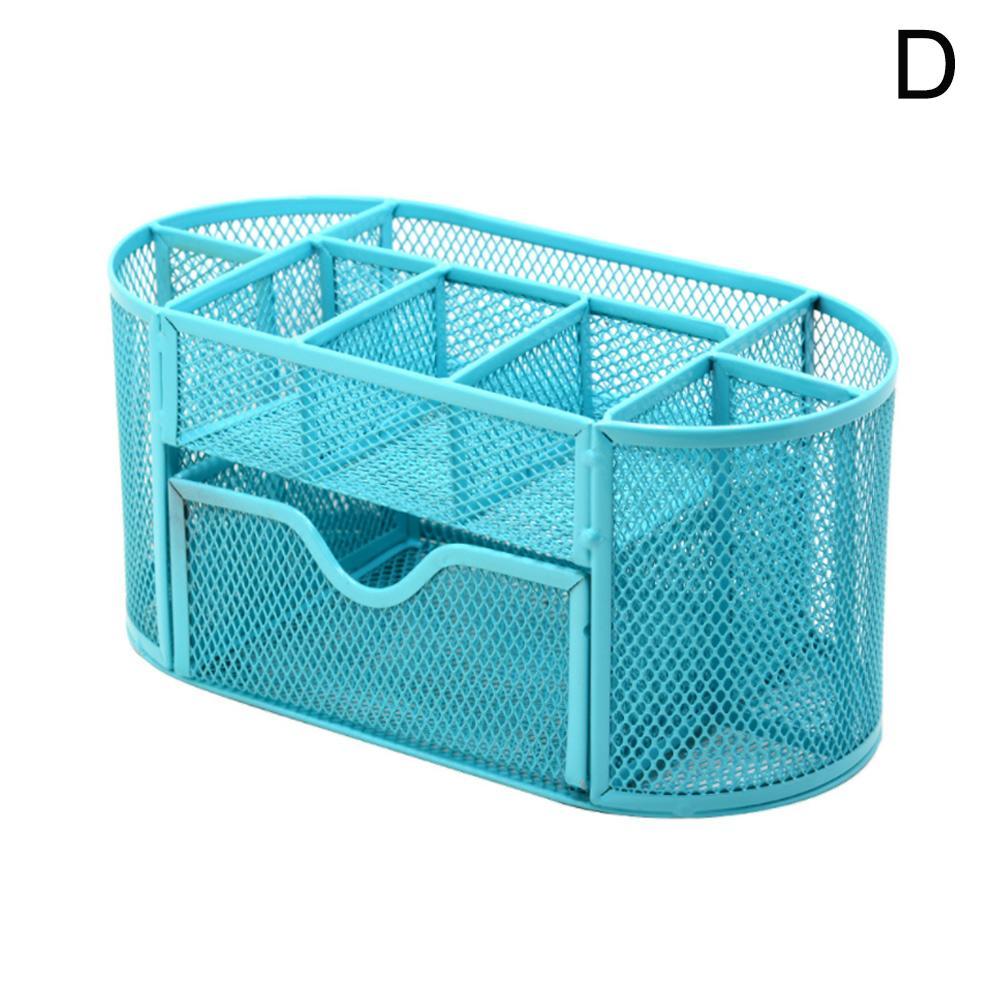 Mesh Metal Brush Pen Holder Desk Tidy Organiser Stationery School Office D6Q7