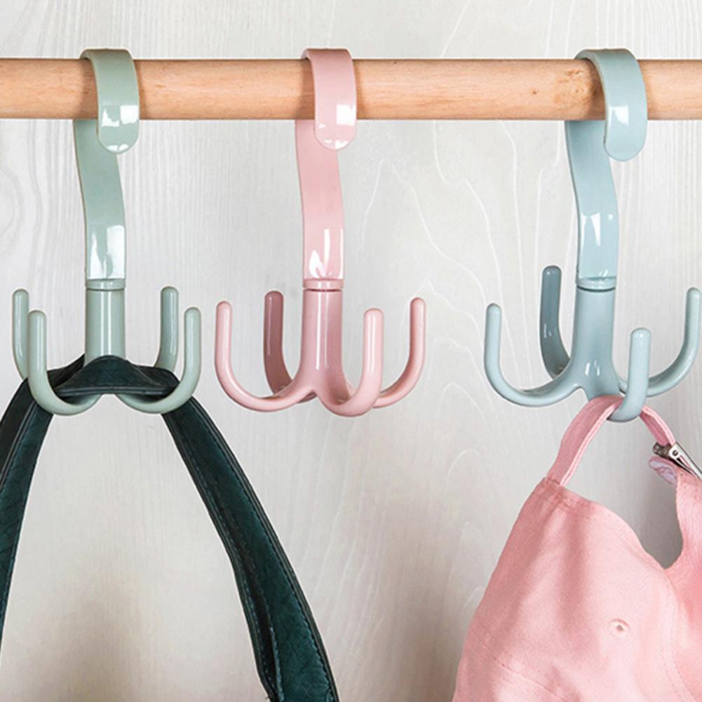 360 Degree Rotating Belt Tie Hanger Scarf Rack Holder Key Hook Closet Organizer