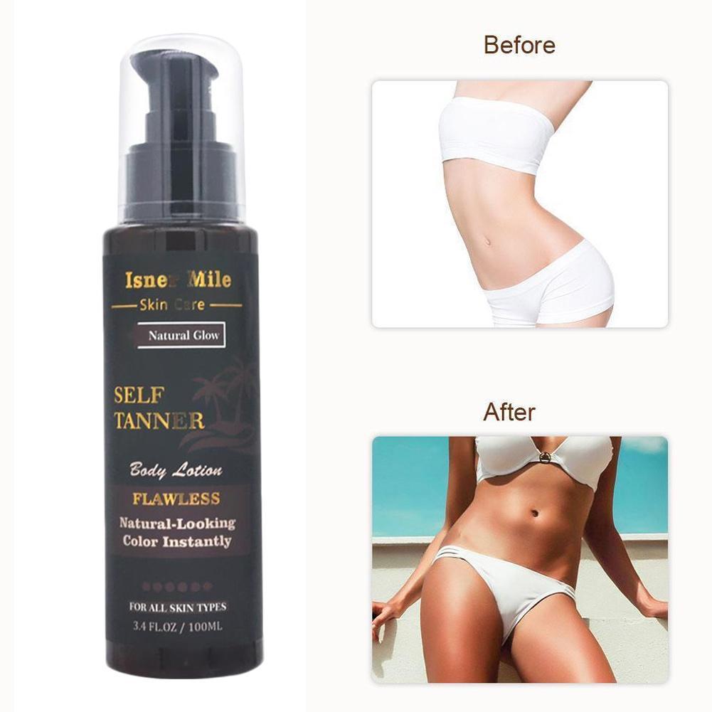 Long Lasting Sunless Tanning Self Tan Organic Natural Fake Beach Freeship Long Lasting Suntan Mousse Tan Lotion Body Tannin100ML