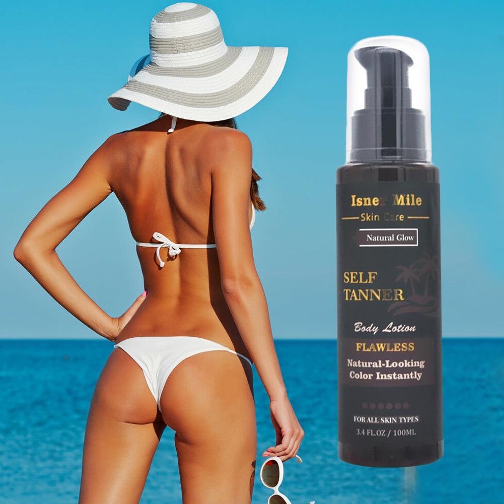 Long Lasting Sunless Tanning Self Tan Organic Natural Fake Beach Freeship Long Lasting Suntan Mousse Tan Lotion Body Tannin100ML