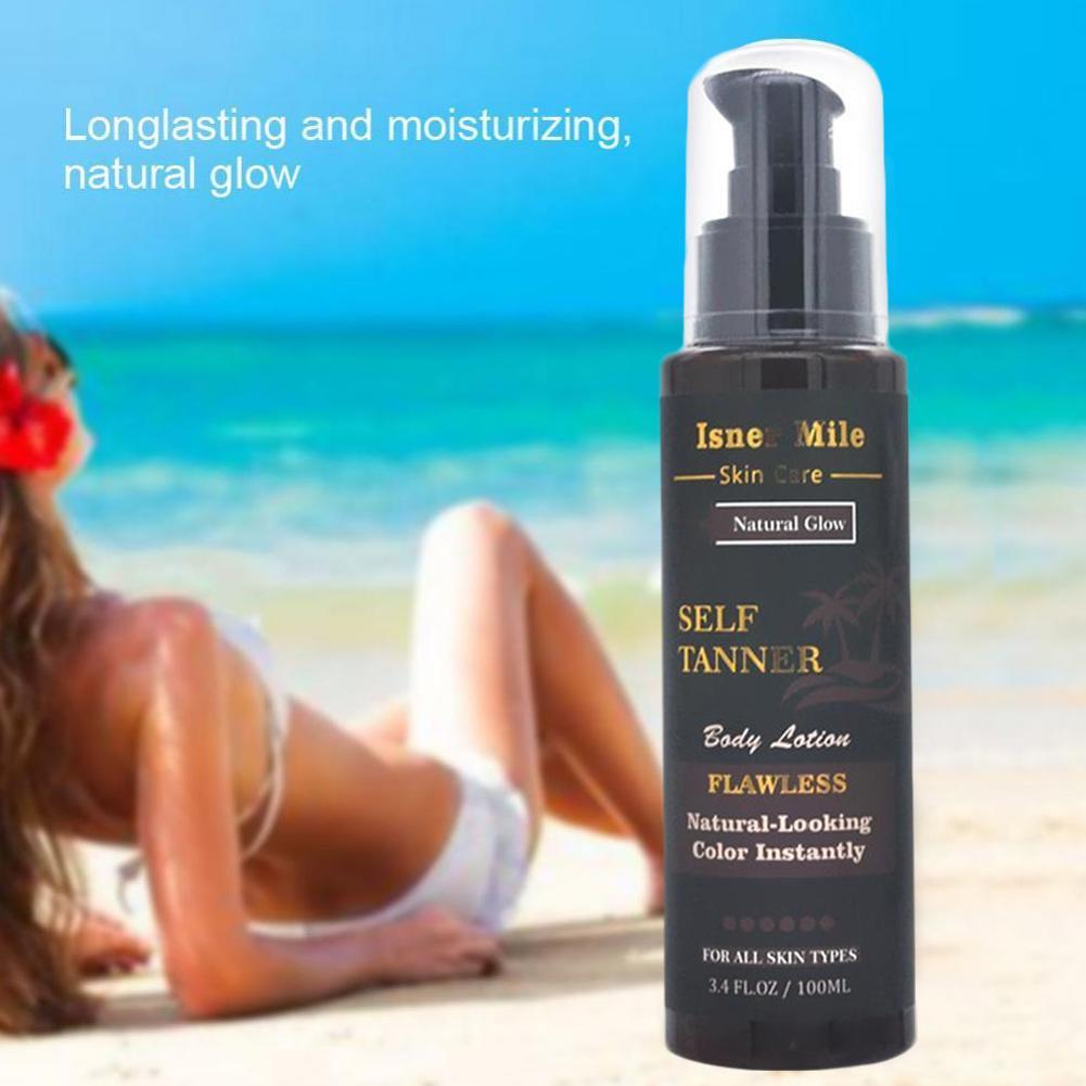 Long Lasting Sunless Tanning Self Tan Organic Natural Fake Beach Freeship Long Lasting Suntan Mousse Tan Lotion Body Tannin100ML