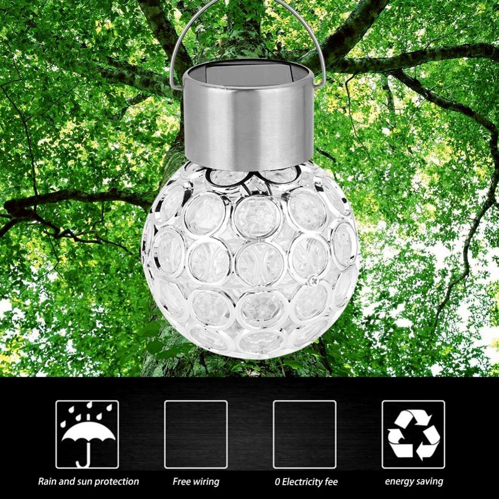 5X Warmweiß LED Solarkugel Gartenlampe Kugelleuchte Leuchtkugel für