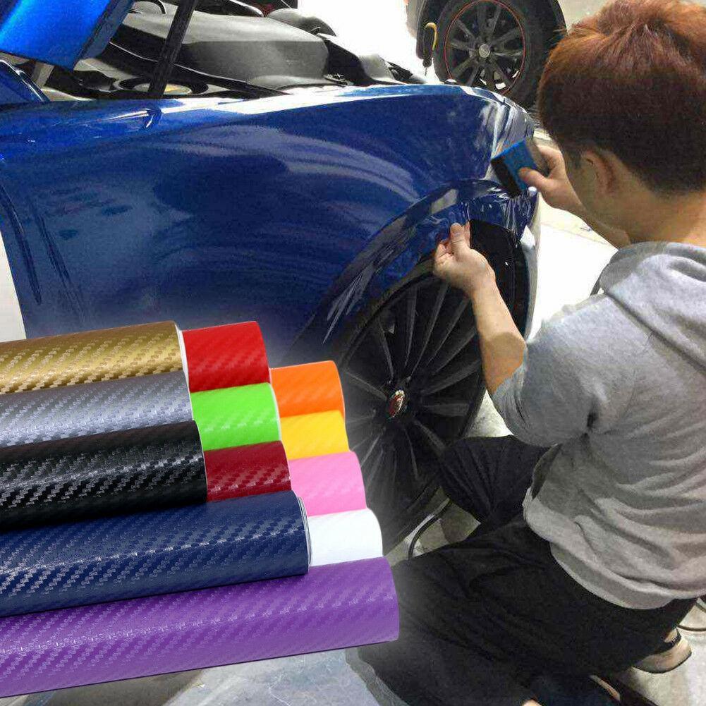 3D Carbon Fiber Vinyl Car Wrap Sheet Roll Film Sticker Decal 127x30cm—HQ