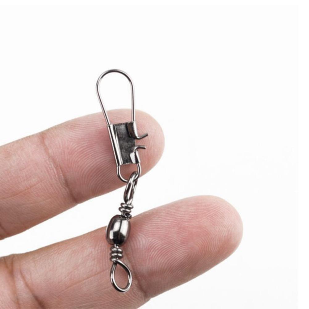 100pcs Angeln T/önnchenwirbel Mit Safety Snap-Anschluss Angeln Rollen Kugellager T/önnchenwirbel High Strength Angelzubeh/ör