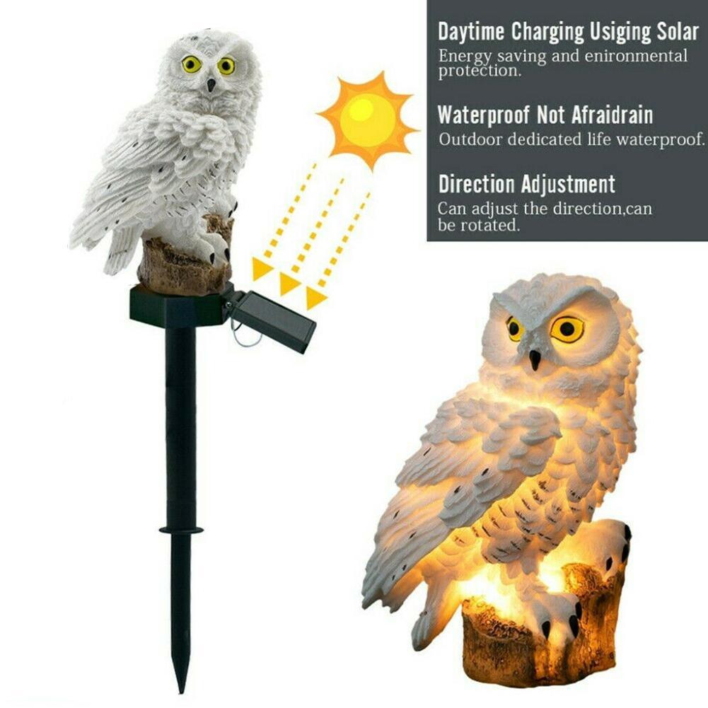 Garden Patio Solar Garden Lights Owl Ornament Animal Bird