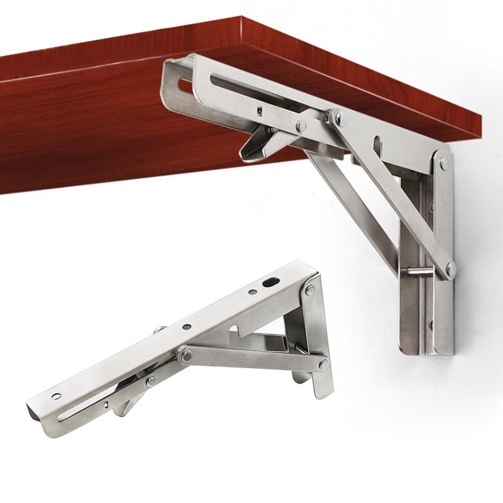 Soportes De Estante Plegable De Acero Inoxidable 2 Paquetes para La Cocina del Dormitorio De Estudio Mango De Liberaci/óN Larga Estante O Soporte Plegable De Mesa De Trabajo Pesado