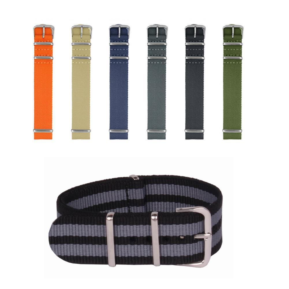 thumbnail image 4 of Wartleves Correa de reloj de nailon para hombre, 18 mm, 20 mm, 22 mm, inteligente, militar, con pasador Army St H8P7, nueva, 4 of 7