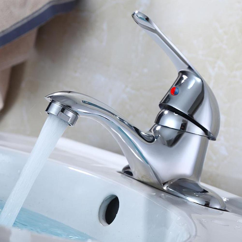 Details About Hot Cold Mixer Sink Water Single Hole Tap Basin Kitchen Wash Handle Faucet L8y2