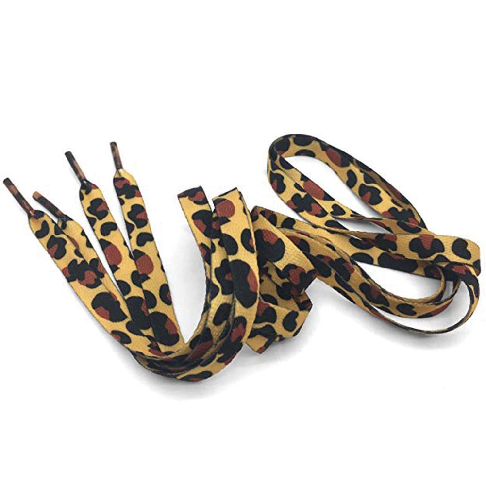 1 Pair Leopard Print Shoe Laces Sneaker Trainer Laces Shoe Accessories