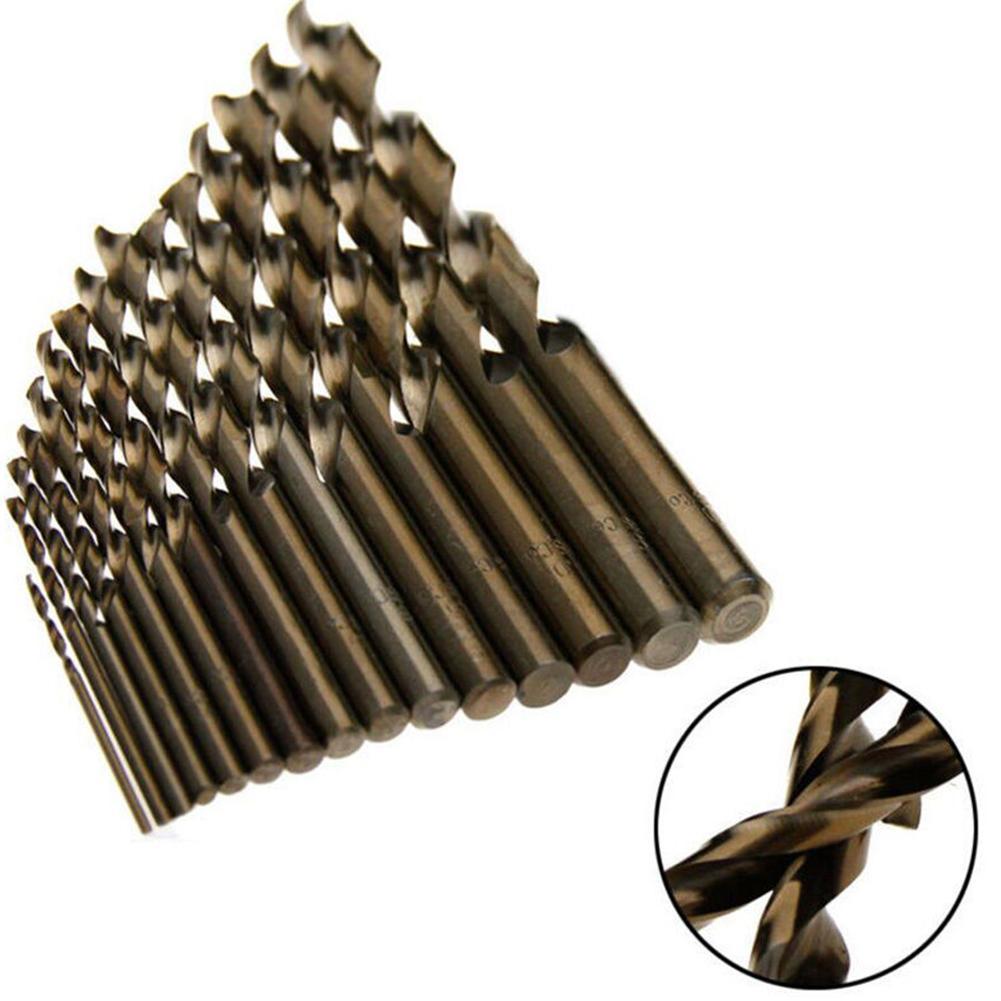15X High Speed Steel Drill Bit Set HSS-Co 5/% M35 Cobalt Ste 1.5 N4J6 Pounch D8X1
