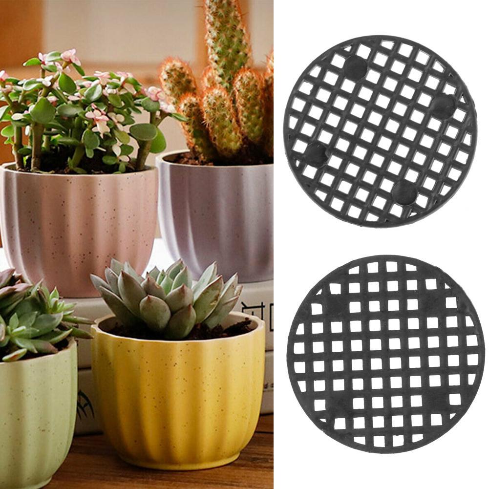 100Pcs Flower Pot Hole Mesh Pad 4.5cm Bottom Grid Mat Prevent Soil Loss