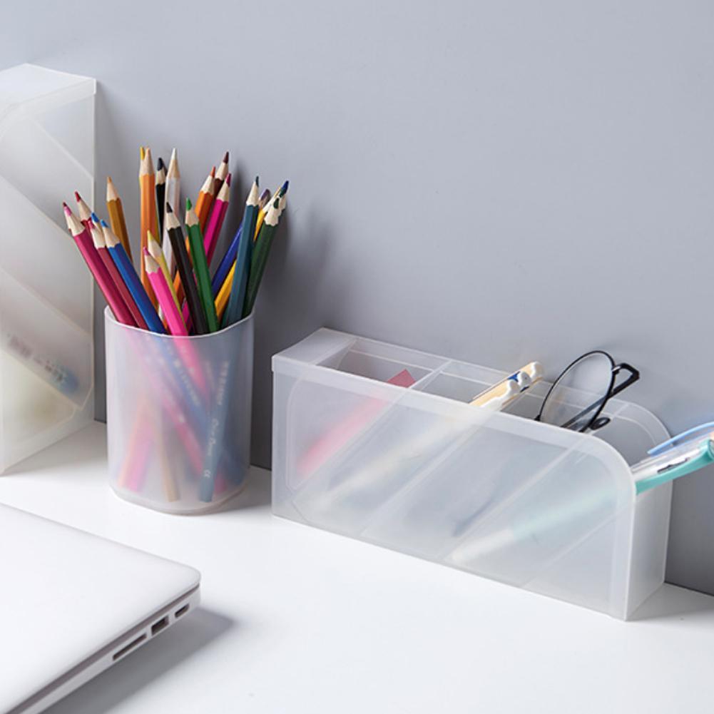 Home Office Plastic Desk Tidy Stationery Pen Organiser Holder 4 D