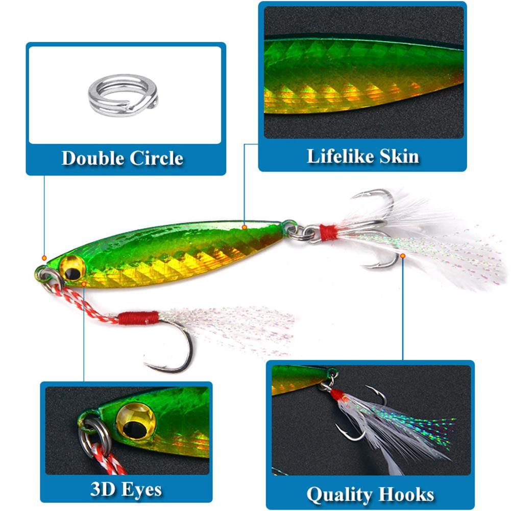 Crankbaits 5x Micro Jigs Butterfly Metal Jig Fishing Lure 60g Snapper ...