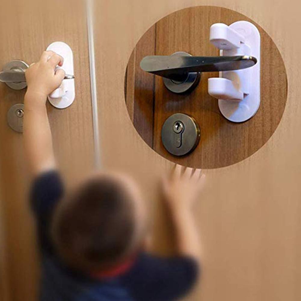 Child Proof Doors Handles Kids Safety Lock Anti Opening Door