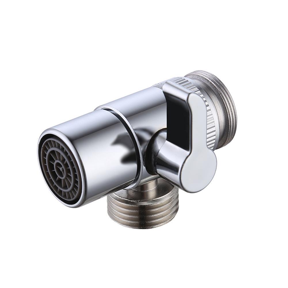 Poliertes Chrom Messing Waschbecken Ventil Umsteller Wasserhahn Splitter B1A5