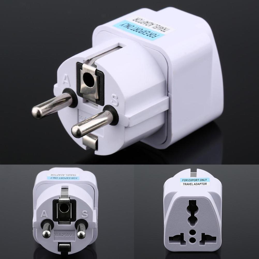 Portable UK US AU to EU European Power Socket Plug Adapter Travel Converter