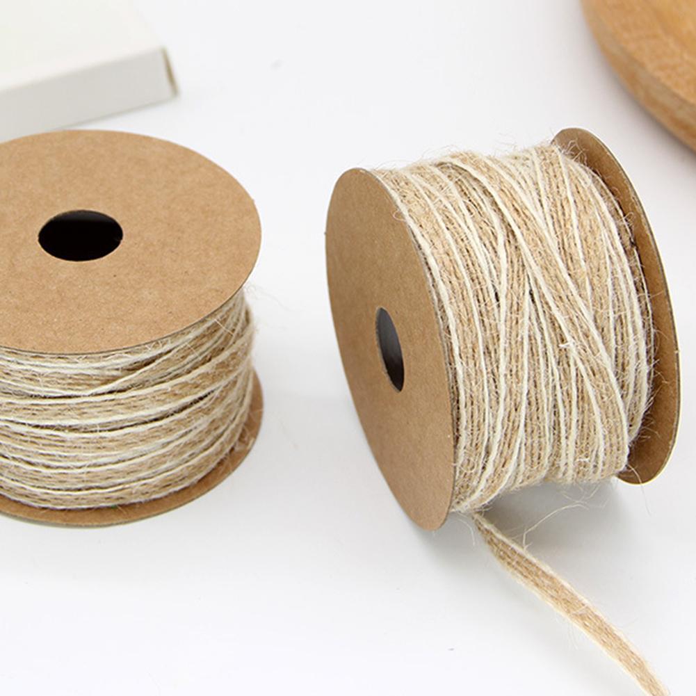 5M Multi Styles Natural Jute Burlap Hessian Ribbon Tapes Roll Vintage Rustic Wed