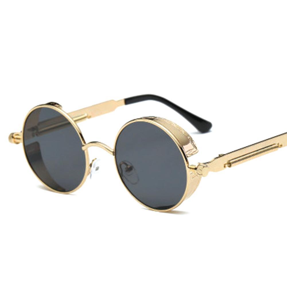 Super Polarized Steampunk Sunglasses Fashion Round Mirrored Retro ...