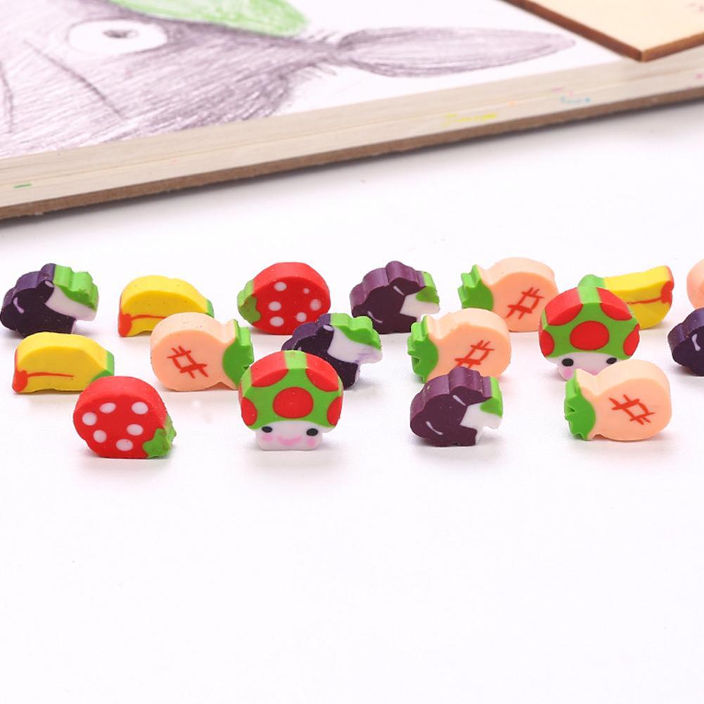 Разное Unbranded 100Pcs Mini Fruit Erasers Assortment Colorful Grape Strawb...