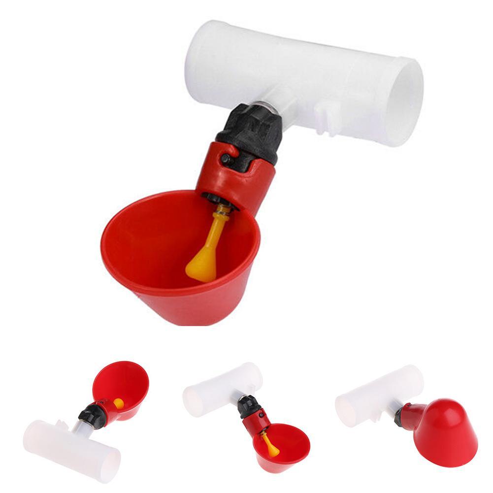 4x Water Drinking Cups Chicken Waterer Automatic Poultry Drinkers PPS Fittings