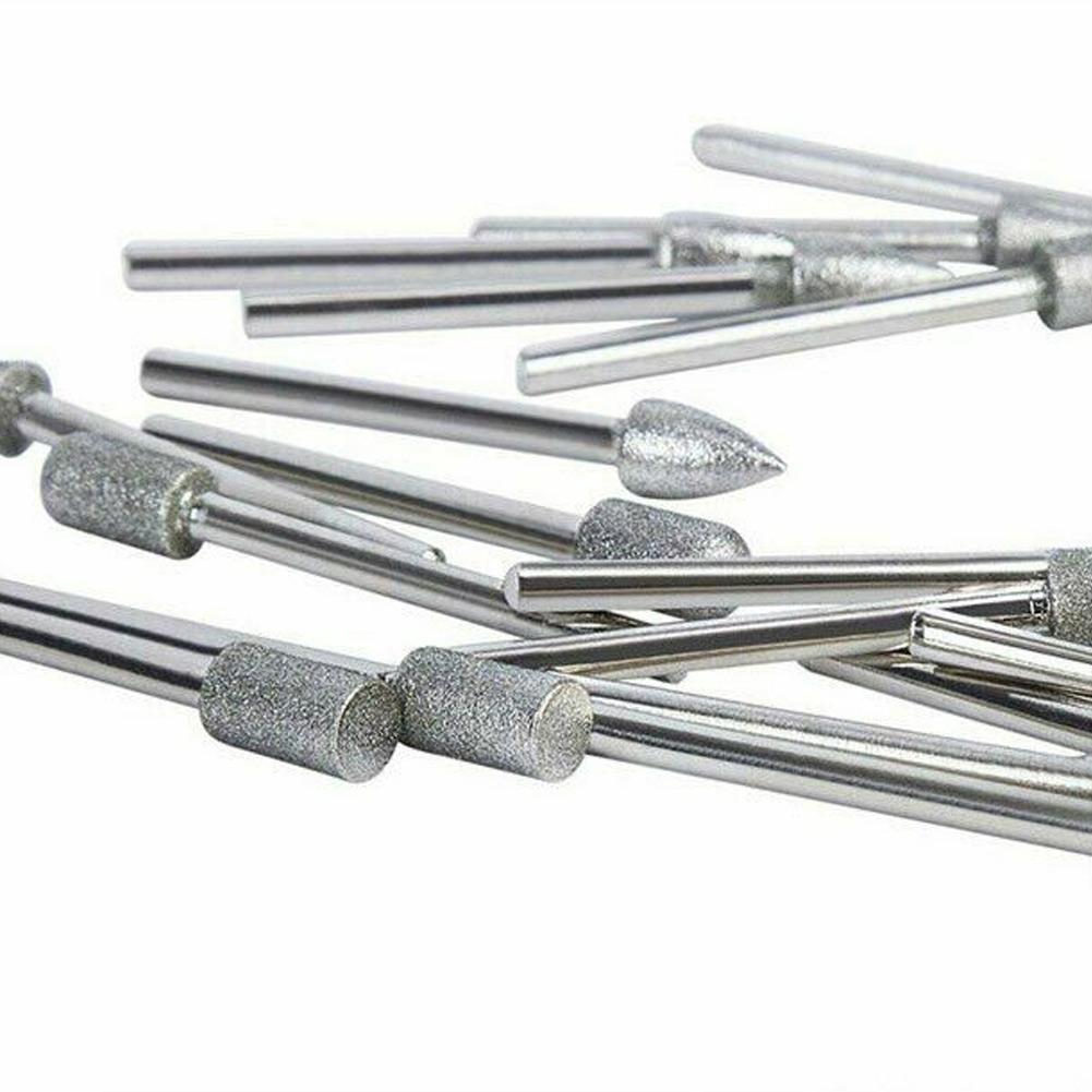 20Pcs 120 Grit Diamond Burr Set Drill Bits Set for Tool Rotary Grinding New eBay