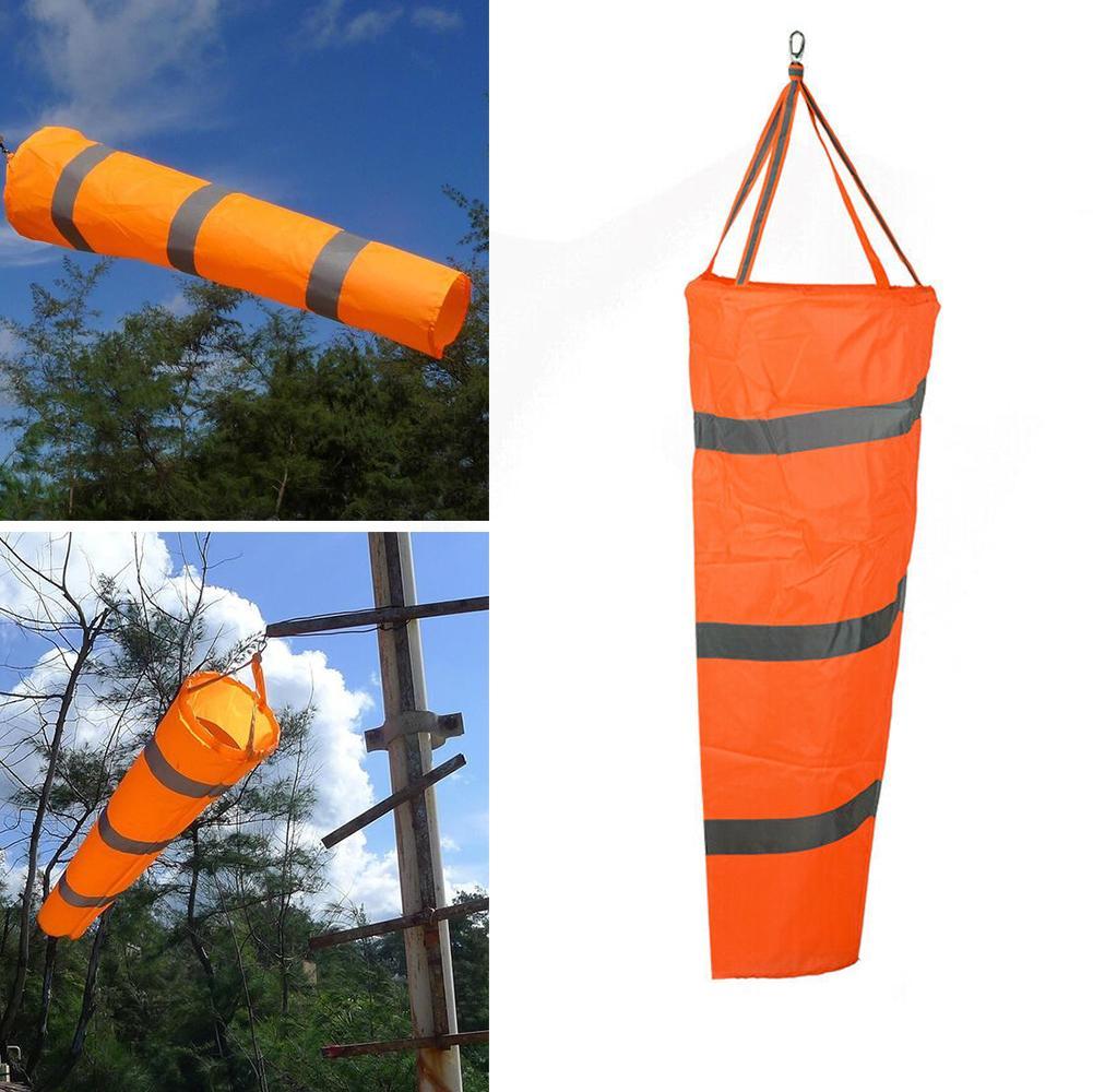 Airport Windsock 30" Long Outdoor Wind SOCK w/ Reflective Belts Grommet