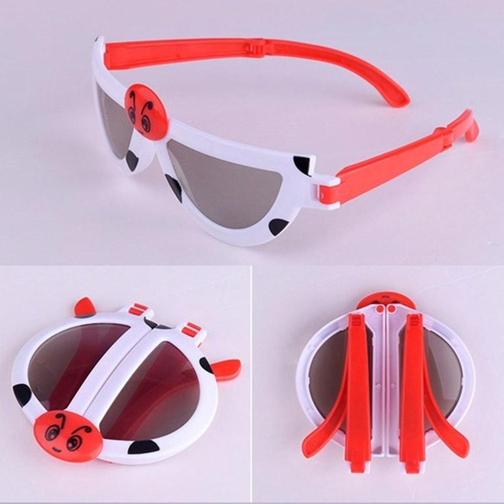 Novelty Foldable Cute ladybug Sunglasses Goggles For Baby Kids Boys Girls J5C5