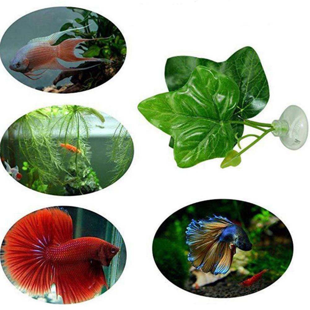 1x Artificial Plant Leaf Betta Hammock Fish Rest Bed Aquariums