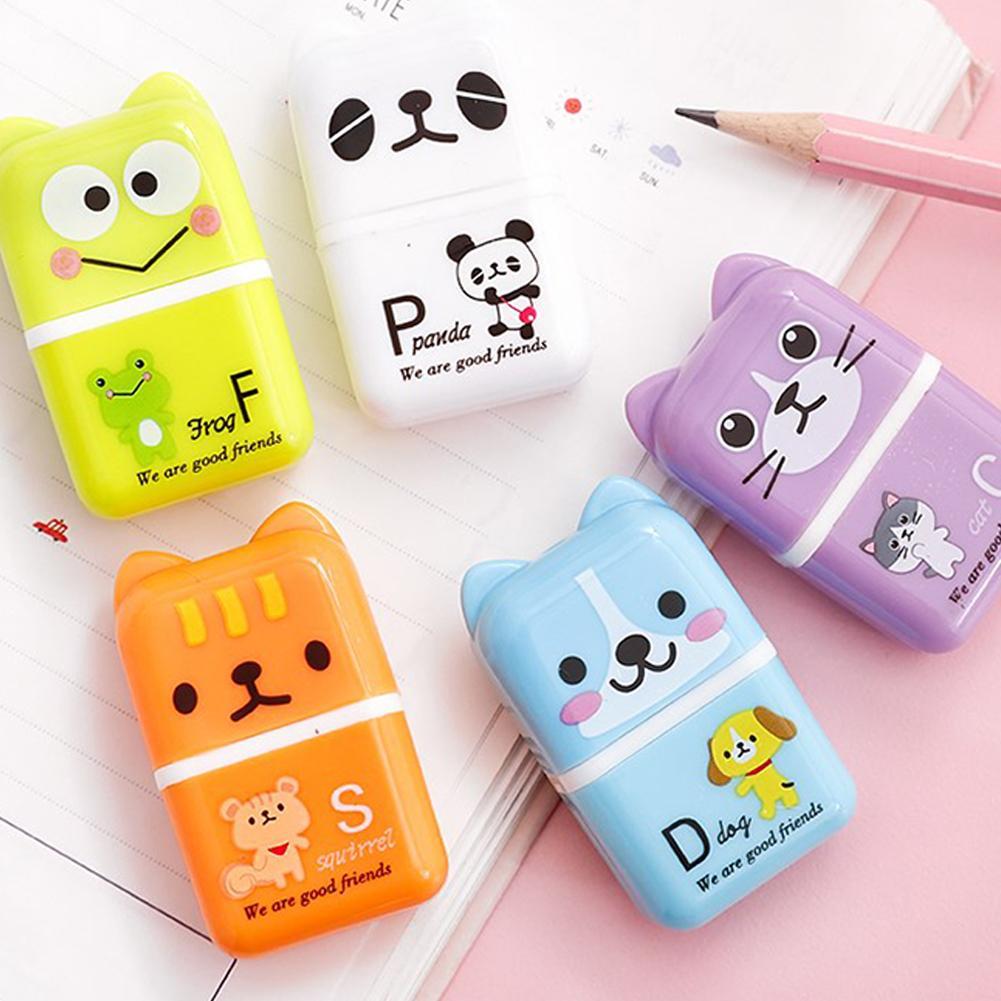 New Novelty Cartoon Animal Dog Eraser Stationery Supplies Gift Random Kids N2D7