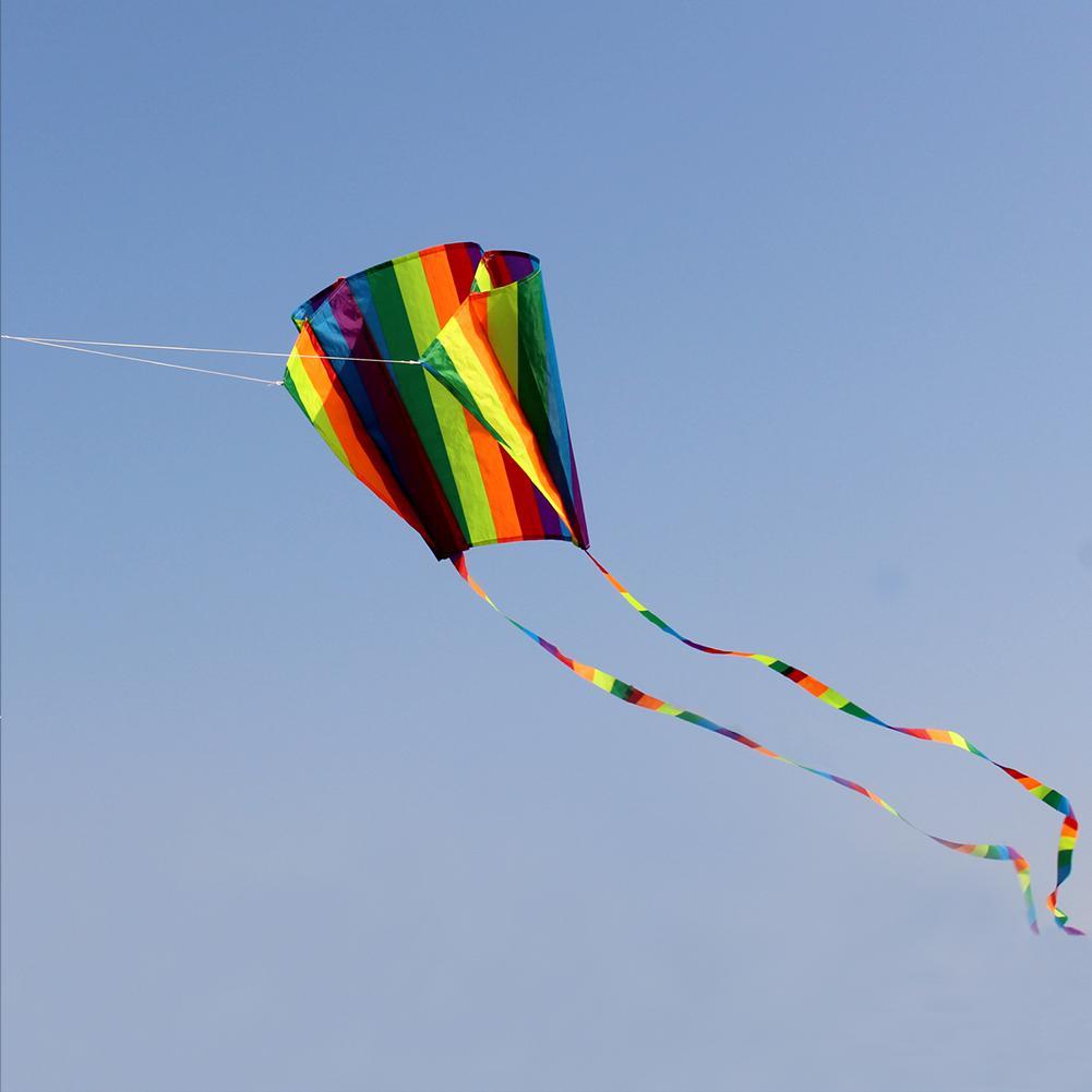 Triangle Long Tail Kite Nylon Children Outdoor 30M H7X8 Ha Hot Board Line L1U1 