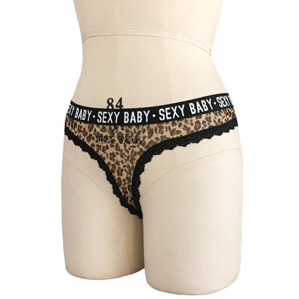 Women Casual Letter Lace Leopard Print Underpant Sexy Lingerie Underwear Ebay