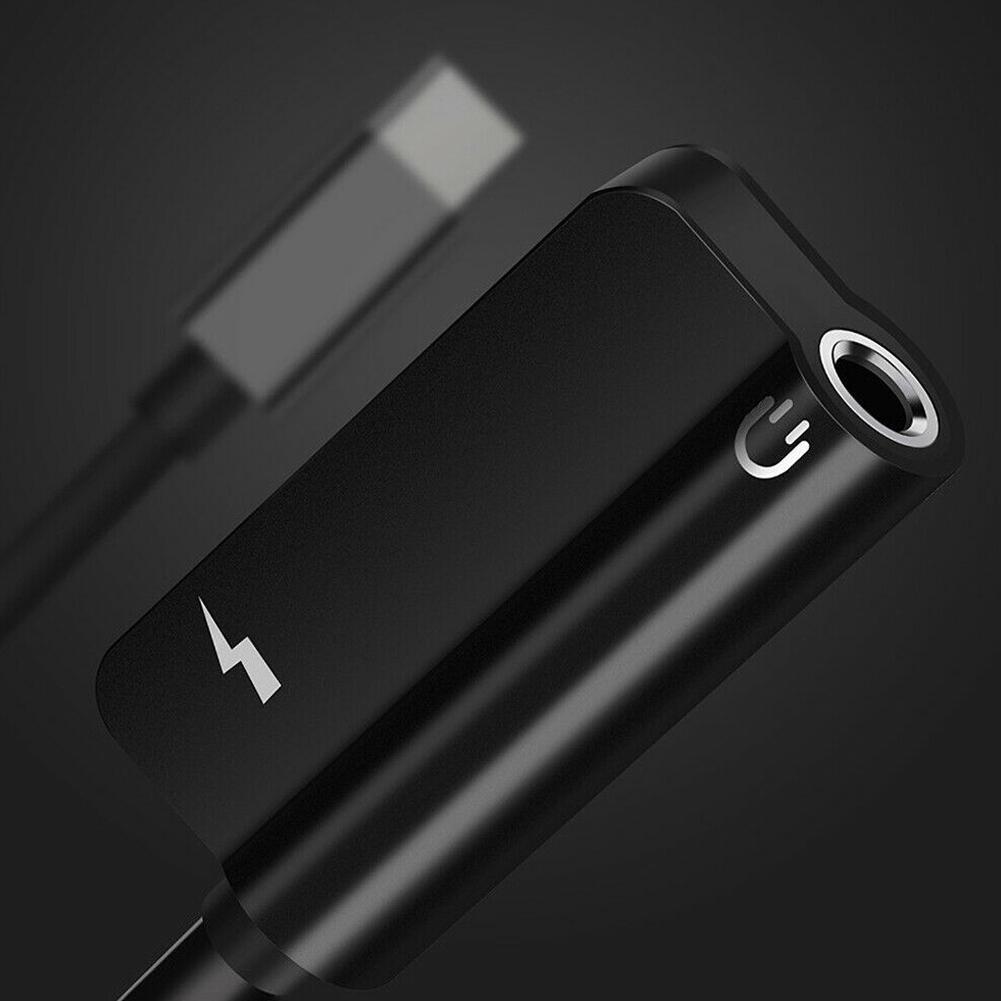2in1 USB Type C to 3.5mm Jack Audio Adapter Earphone Headphone Charging